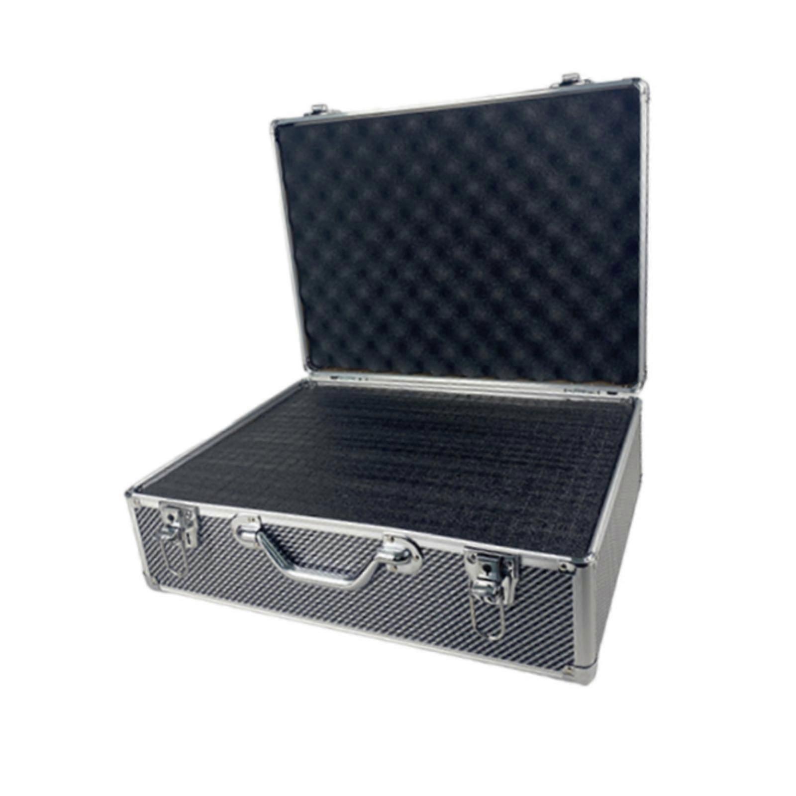Tools Box Shockproof Lockable Equipment Case for Hand Tools RV Items Outdoor 28x20x10cm Silver