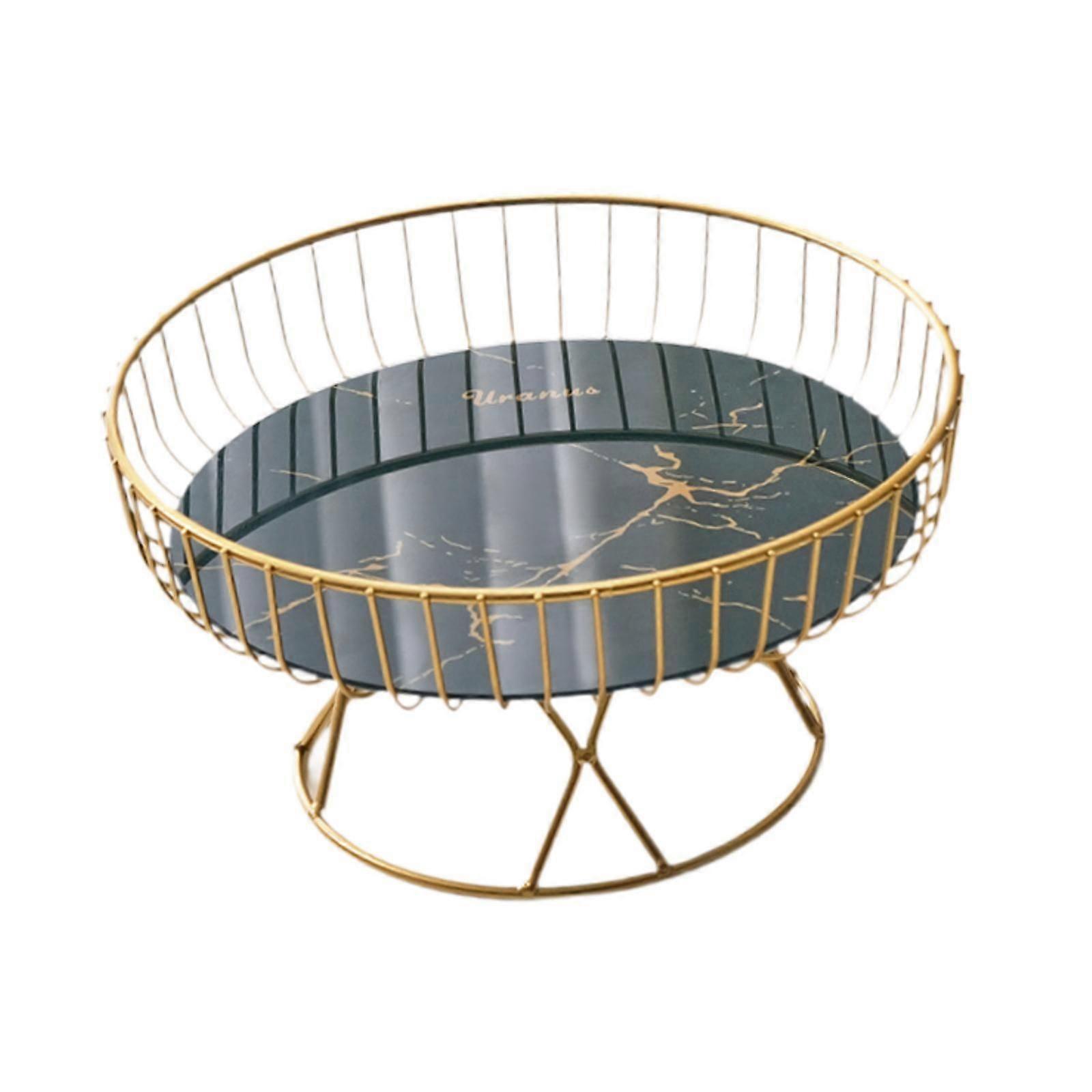 Fruit Serving Bowl Creative Container for Tea Bar Kitchen Countertop Cabinet green base