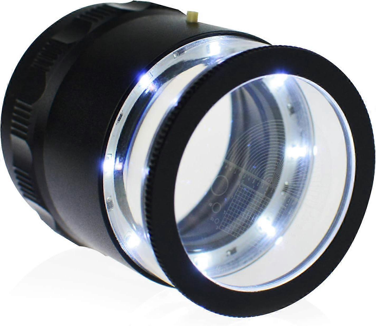 10X Illuminated Jewelers Loupe Magnifier with LED Light for Detailed Jewelry and Gemstone Inspection, Portable Design