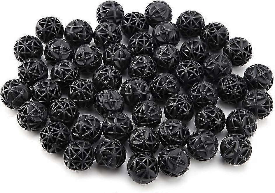 50 stk bioporøst filter biokjemisk kulefiltermateriale med bomull (16mm)