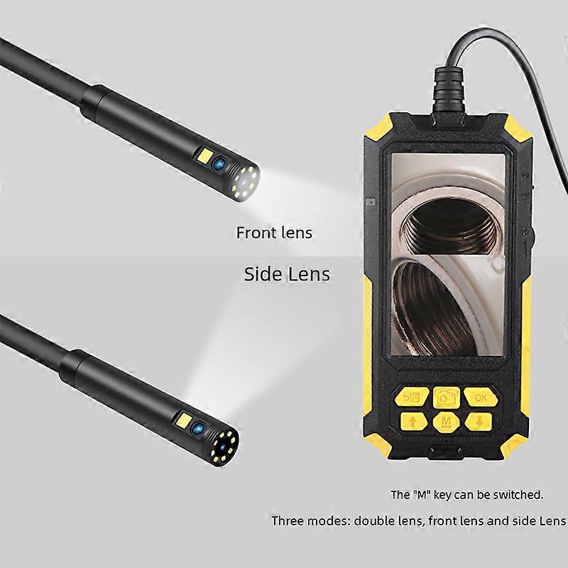 High-definition industrial endoscope all-in-one machine with screen dual-lens pipeline camera maintenance visual peep mirror
