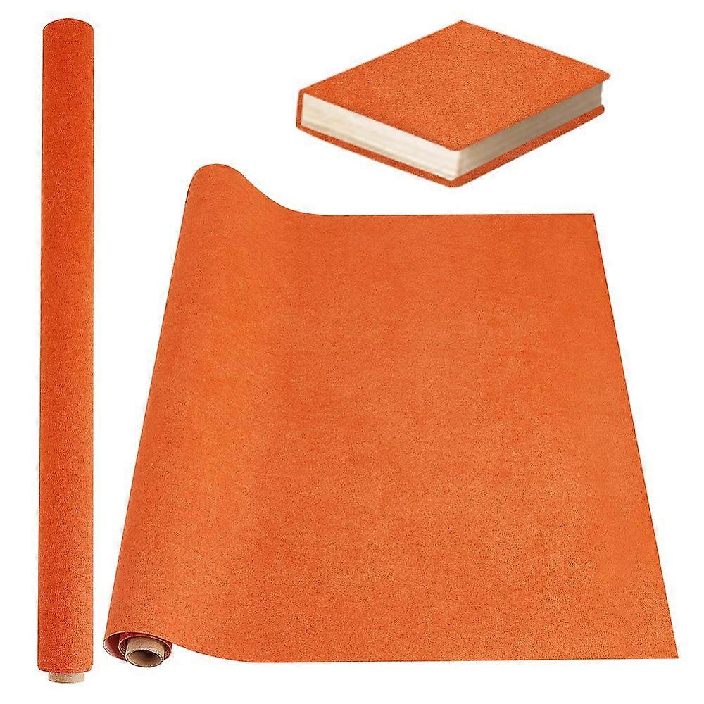 DIY Imitation Leather Fabric with Paper Back Kraft Cardboard Mailing Tubes and Handmade Soap Wrap Bands Chocolate 430x1000mm 1 sheet