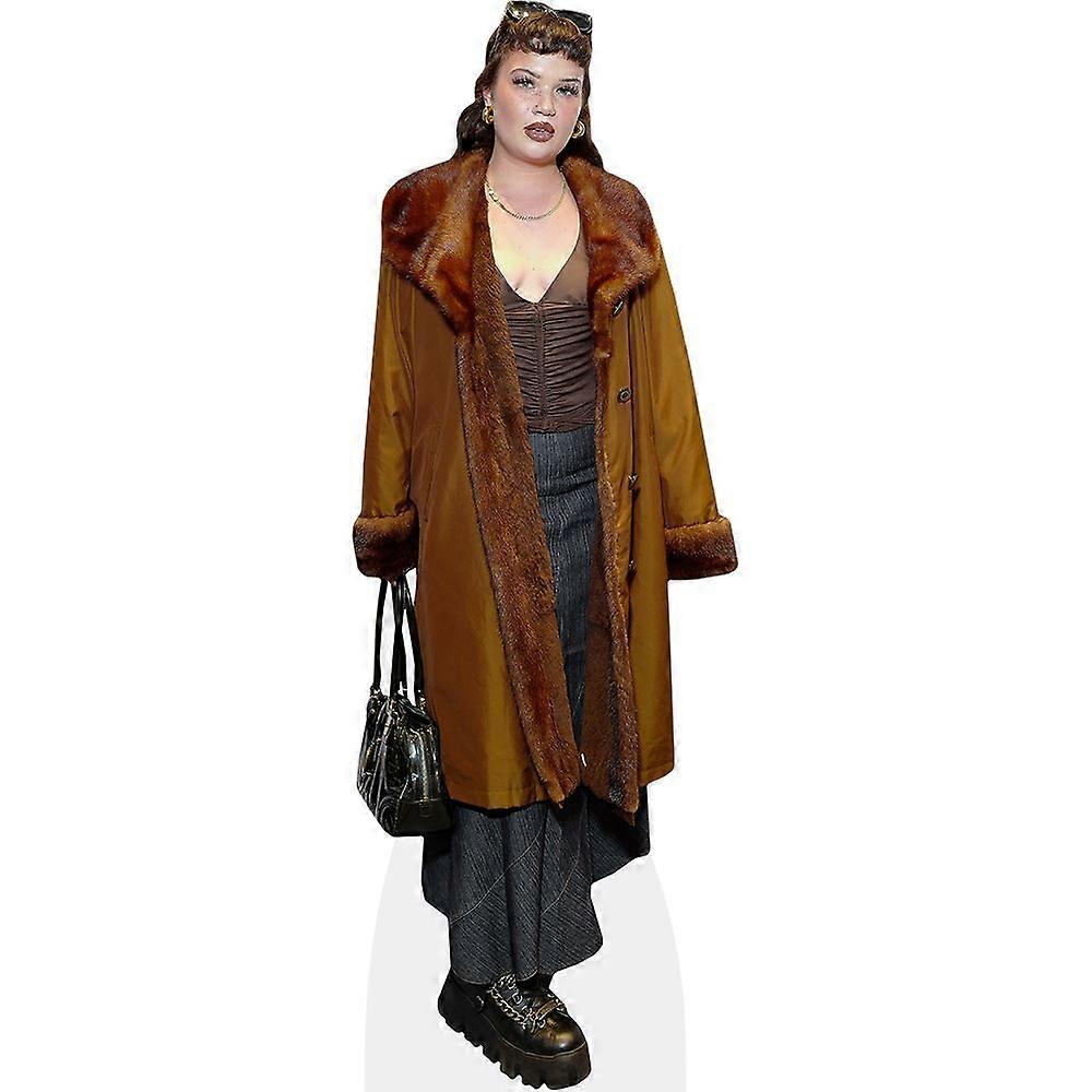 Lola Young (Brown Coat) Cardboard Cutout (lifesize OR mini size). Standee. Stand Up.
