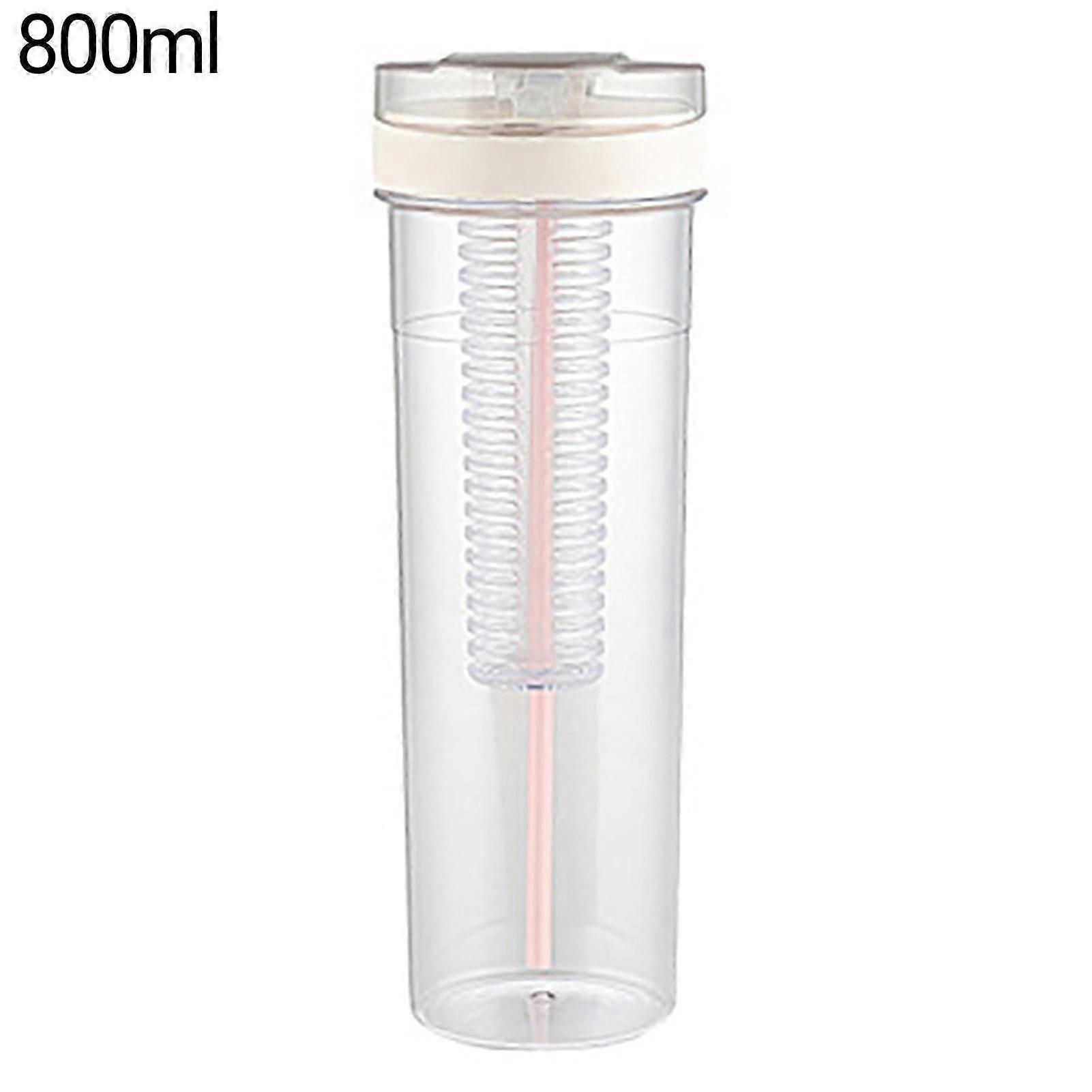 670/800ml Drink Bottle Folded Straw Dust-proof Wide Application Summer School Water Bottle with Lid for School