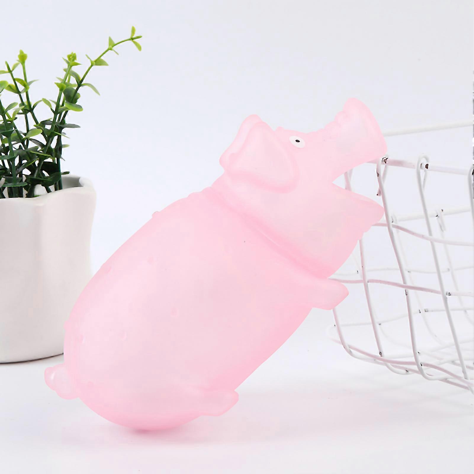 漫画の豚のスクイーズおもちゃストレス解消サウンドプレイおもちゃLED動物面白い子供のためのギフト子供子供大人ピンク