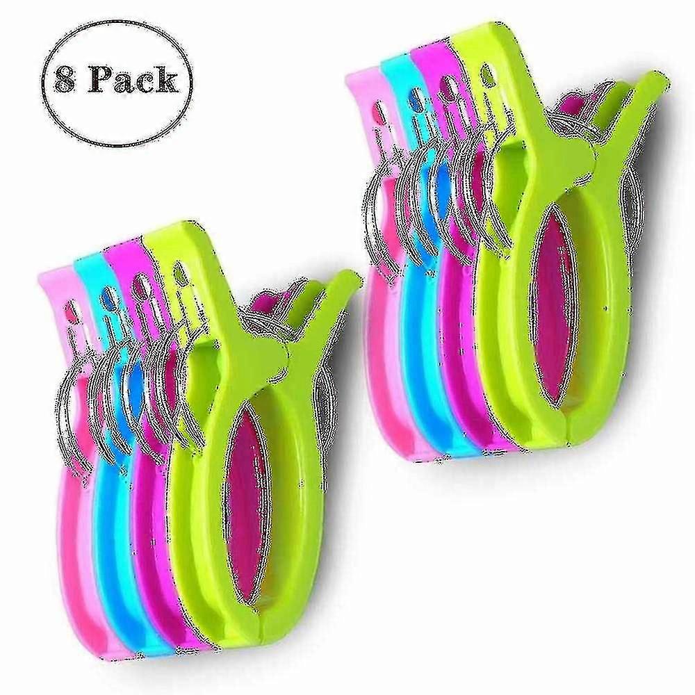 Pack De 8 Clips Serviettes De Plage