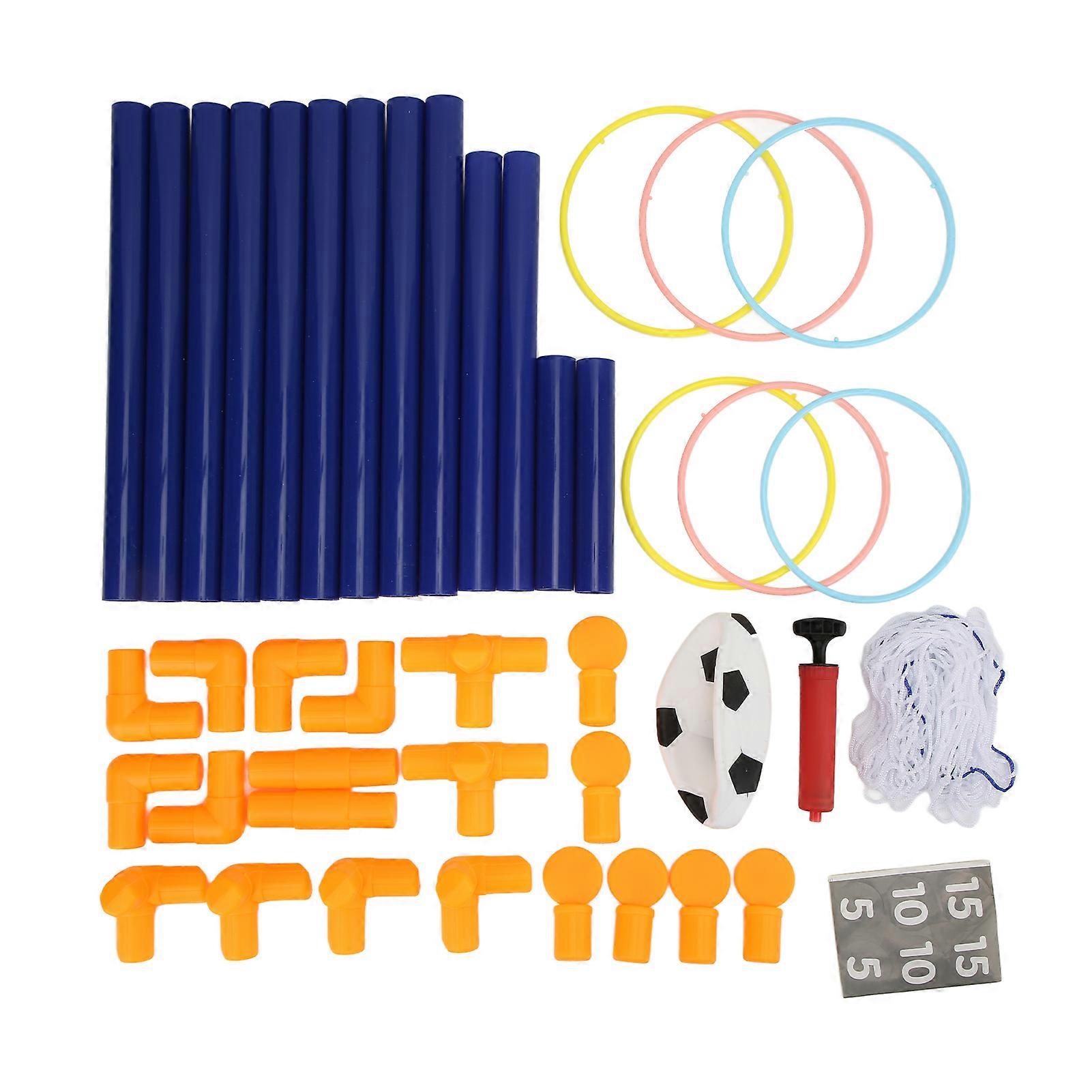 Floor Mini Soccer Ball Kit 2 in 1 Toddler Ball Game Set Circle Throwing Interactive Toy for Indoor Outdoor