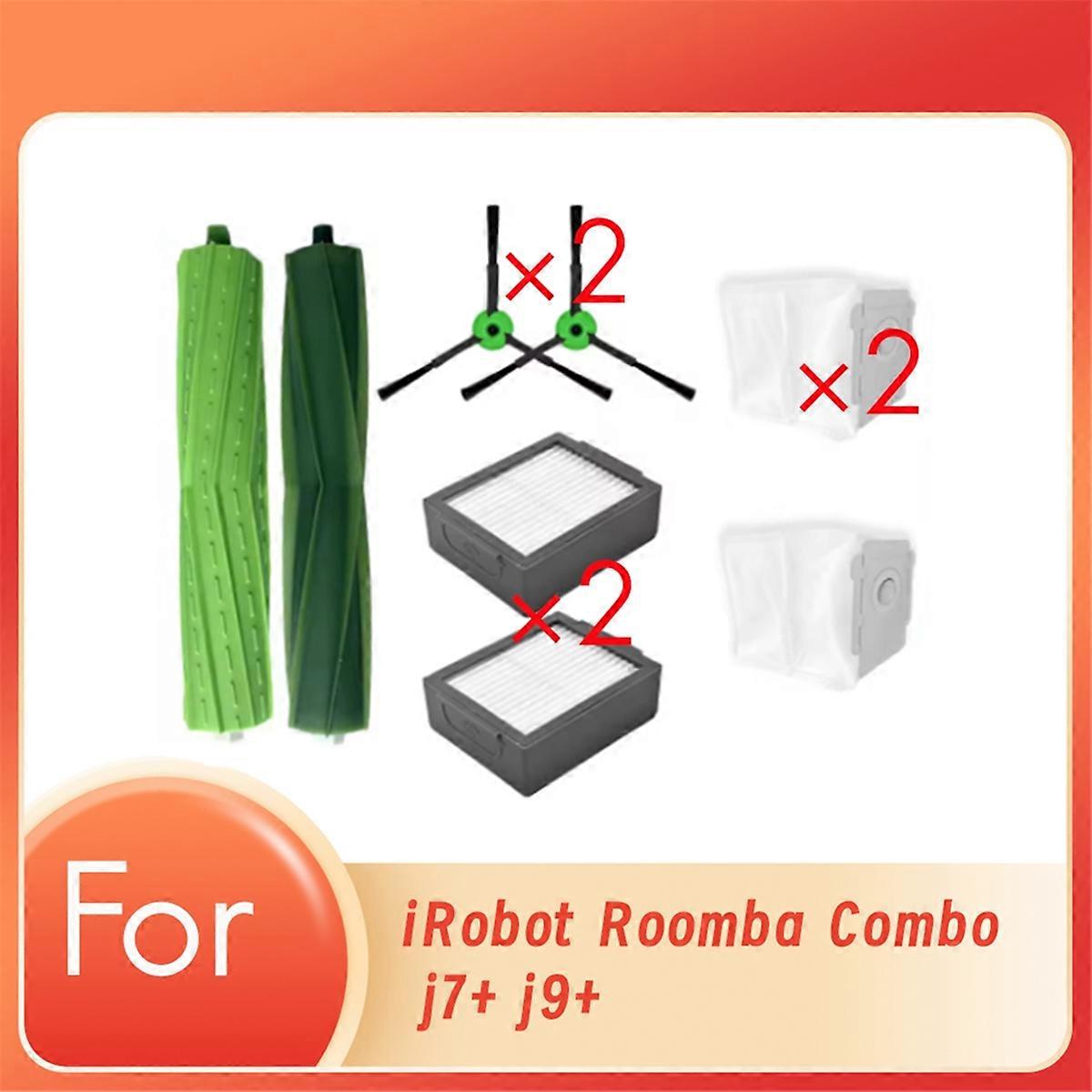 8 stk for Combo J7 + J9+ feiende robotrensere deler utskifting hovedside børste moppfilter