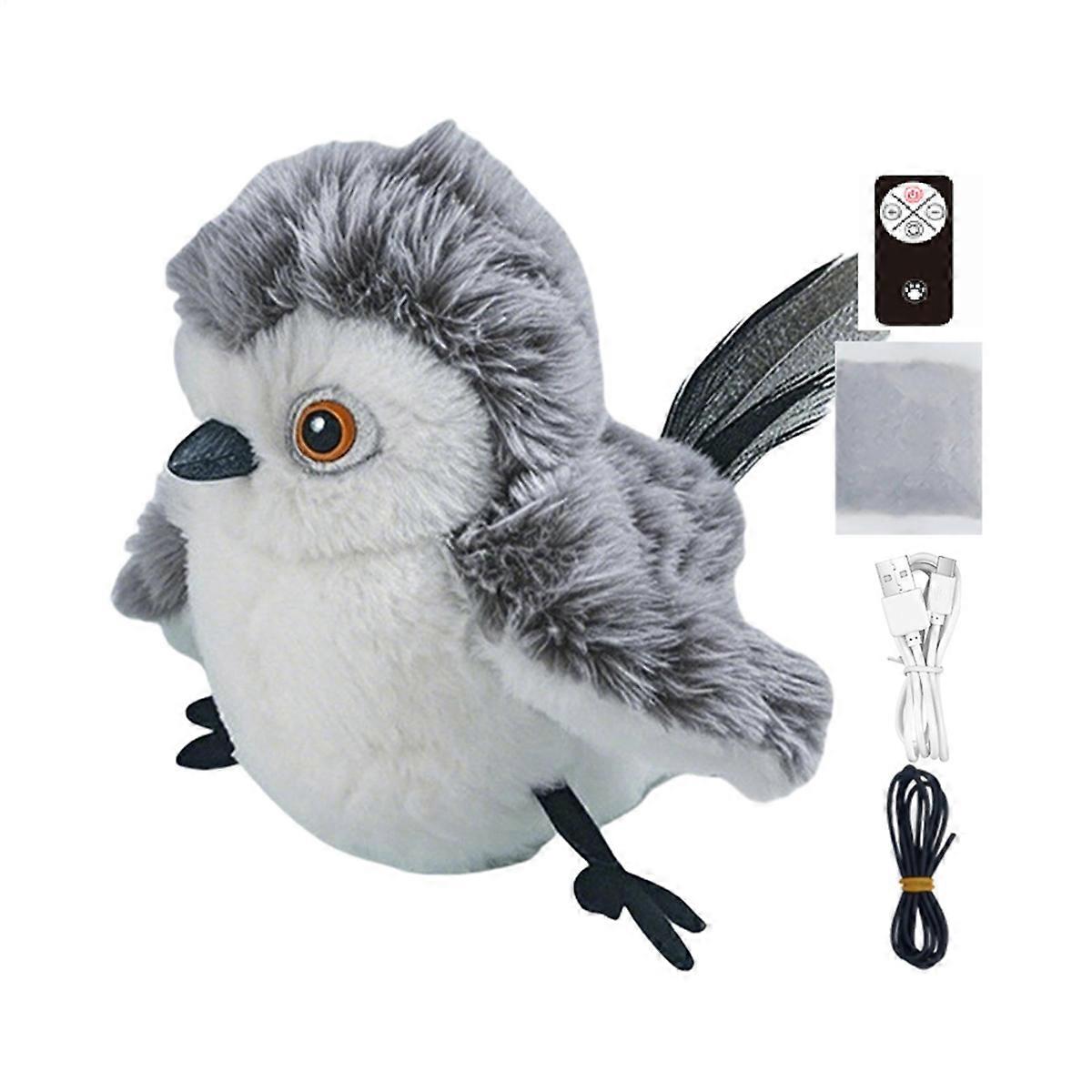 Interactive Cat Toy Touch Activated Simulation Chirping Bird with Sound and Automatic Cat Exercise