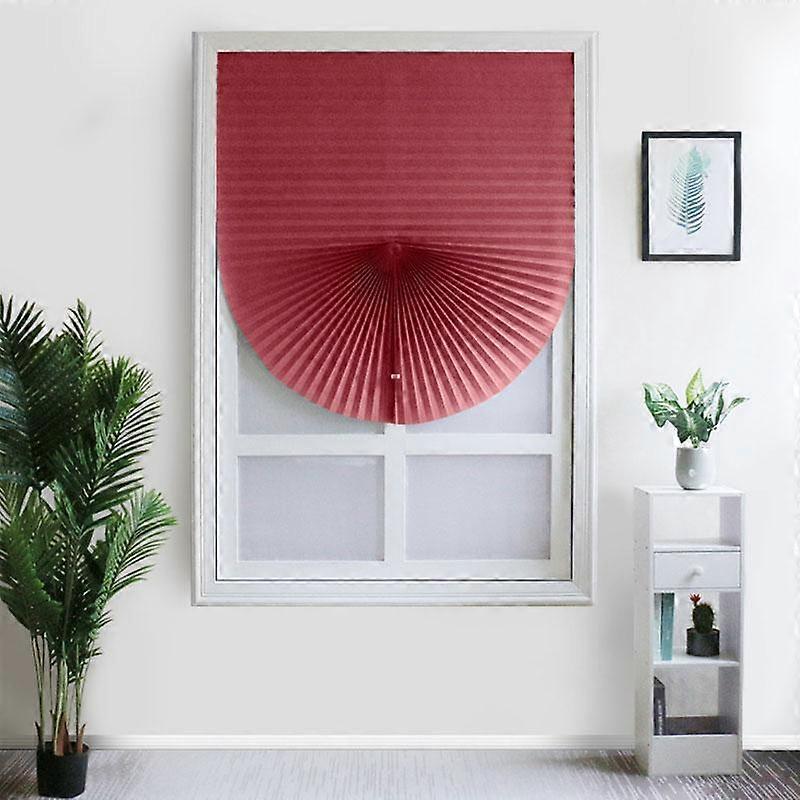 1Pc for Home Window Door Self-adhesive Half Blackout Windows Curtains Pleated Blinds
