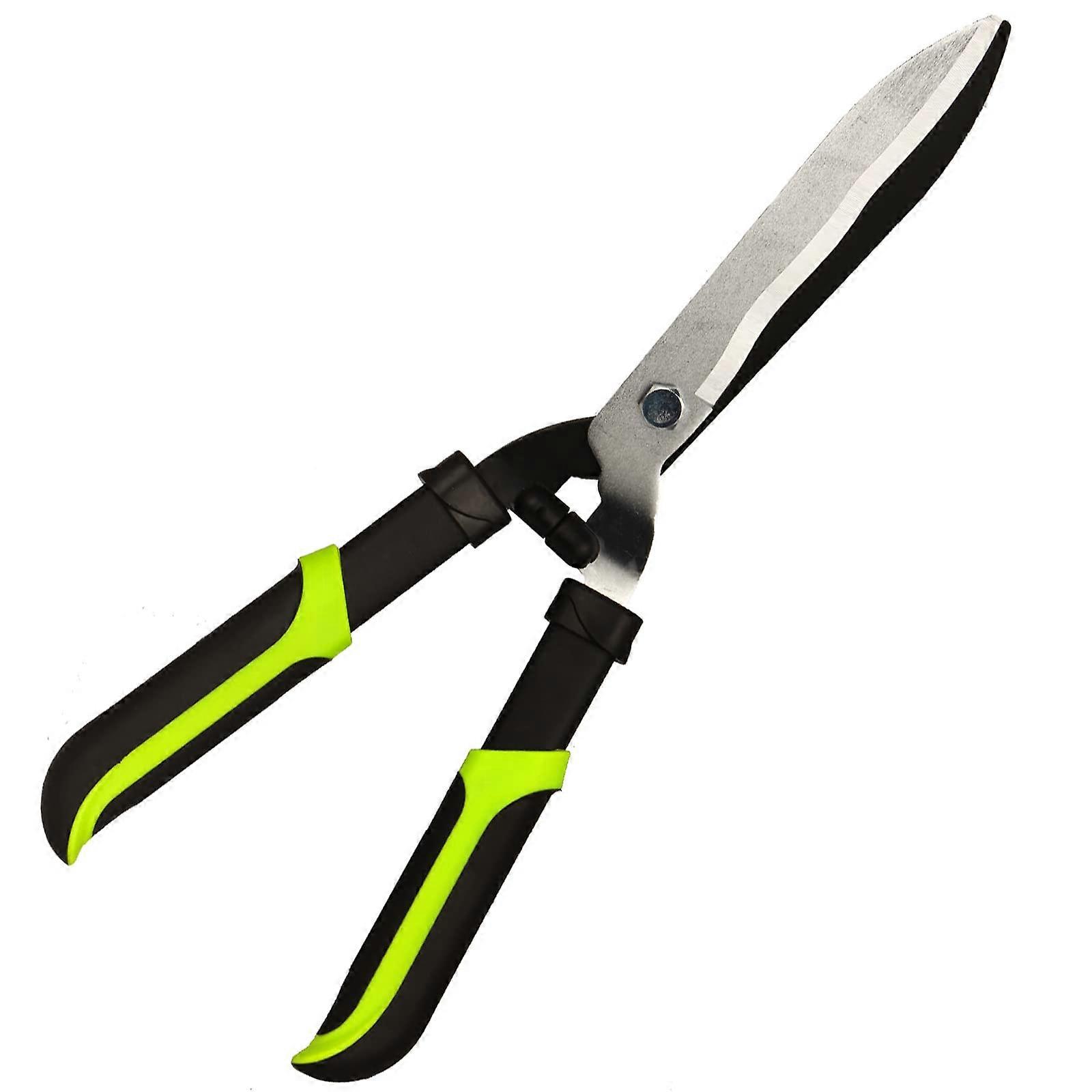 Hedge Shears with Sharp Wavy Blades, 19 Inch Length for Precise Trimming and Shaping of Garden Borders