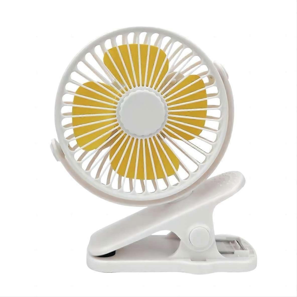 Mini Rechargeable 2500mAh Battery Clip Fan for Desk and Personal Use, Portable Lightweight, USB Charging, Quiet Operation
