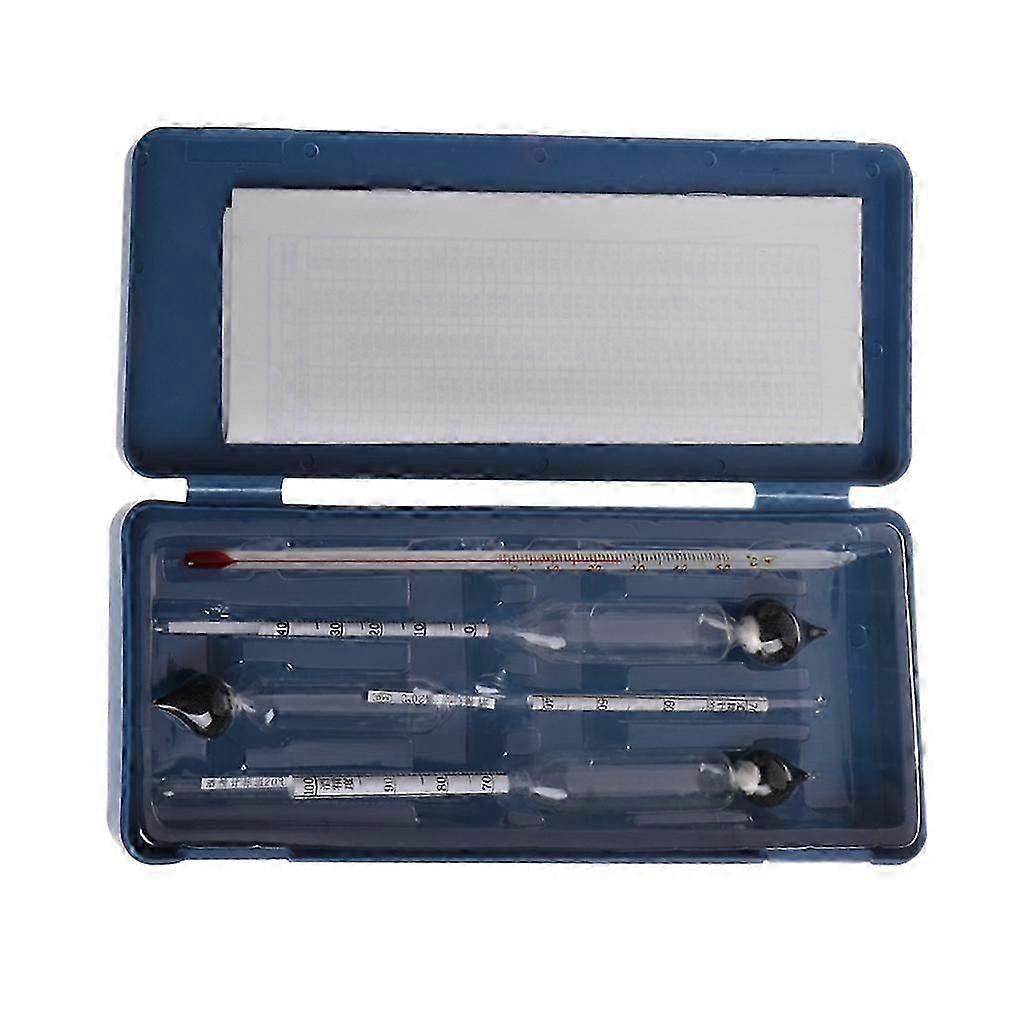 3 Pcs 0-100%  Portable Alcoholmeter Tester Set with Durable Plastic Box