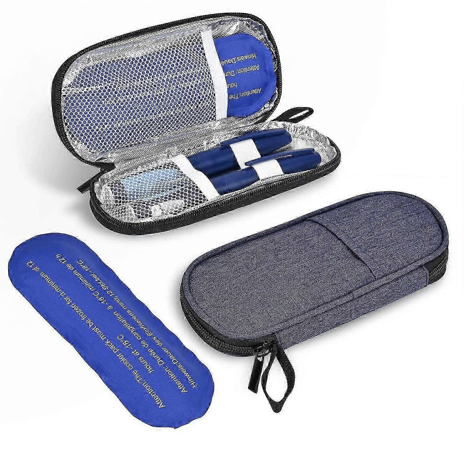 Insulated Insulin Pen Cooler Travel Bag with 2 Reusable Gel Ice Packs