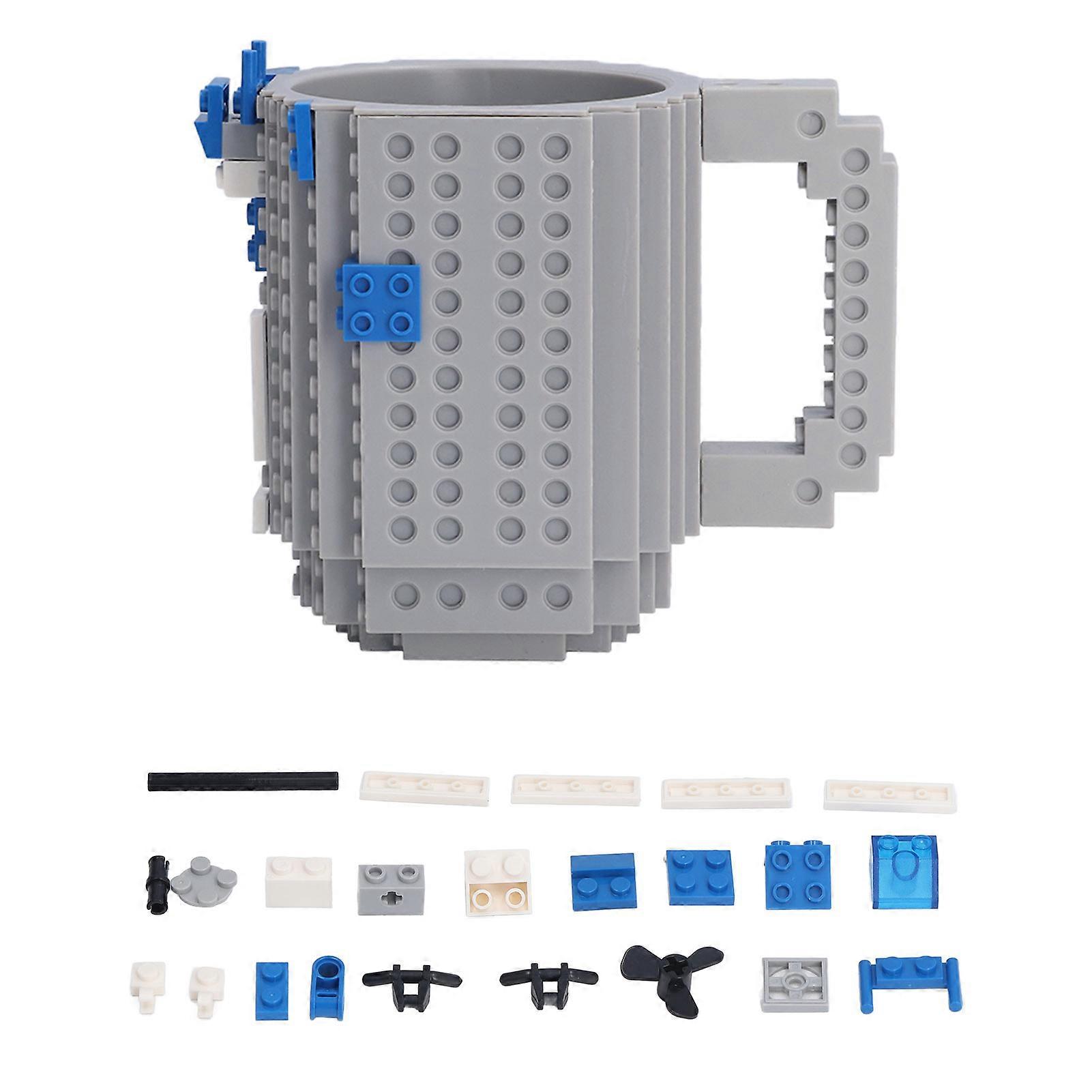 Building Blocks Cups - DIY Brick Coffee Mug for Kids and Adults, Compatible with LEGO, Fun Birthday Gift Idea
