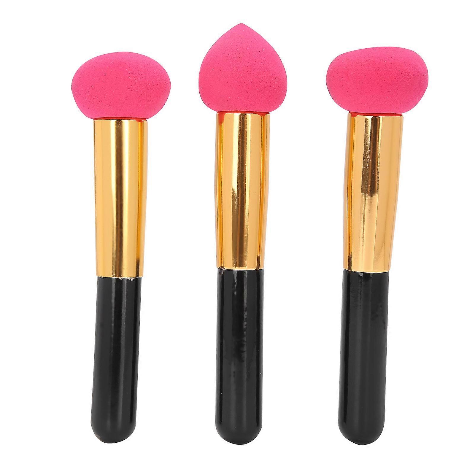 3 Pcs Soft Elastic Sponge Makeup Brushes
