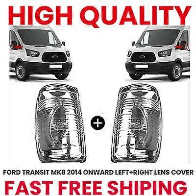 FOR FORD TRANSIT MK8 WING MIRROR INDICATOR LENS COVER LEFT + RIGHT SET 2014 ONWA No.09129