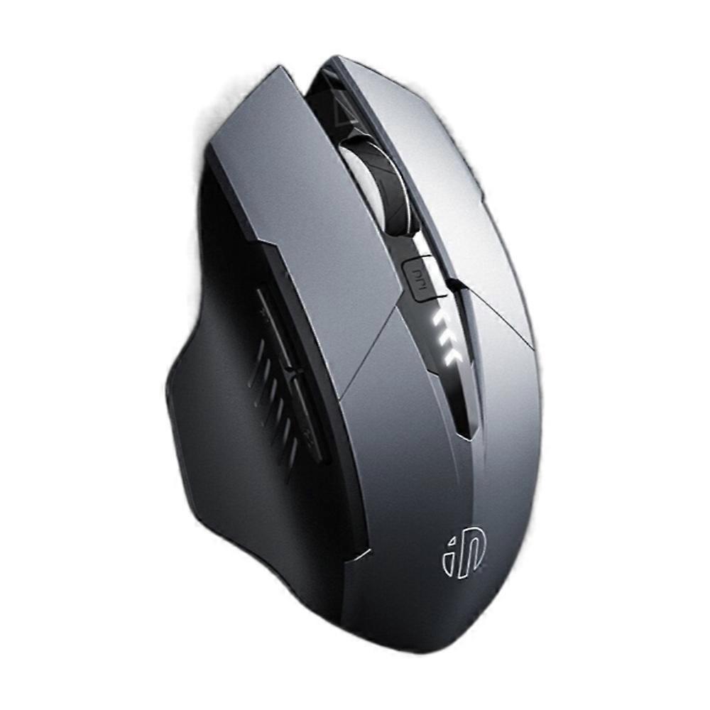 LX-rechargeable mechanical feel mouse-M6P gray upgraded version power display