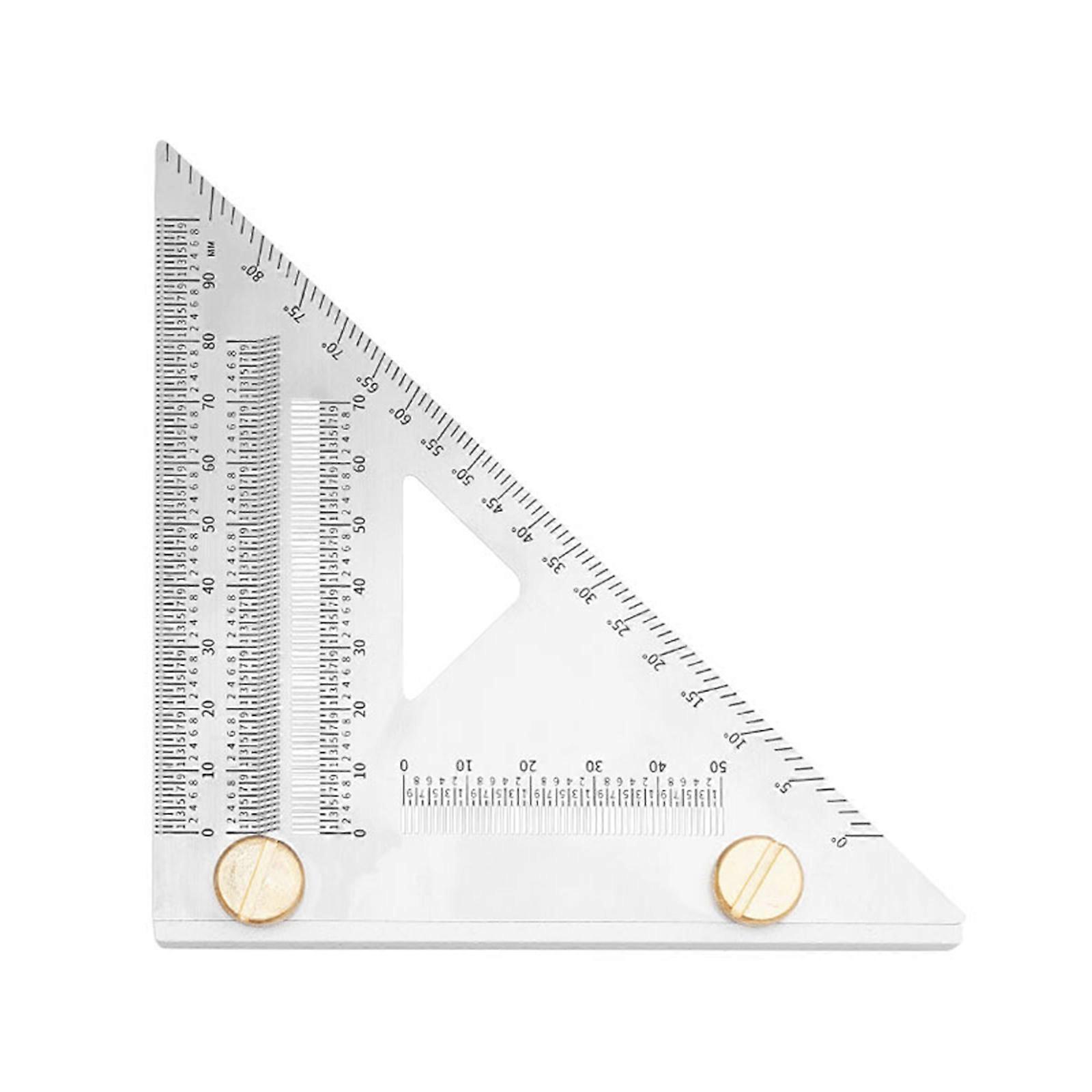 Steel Sqaure Ruler for Woodworking Precisions Marking Tool Measuring Ruler with Clear Scale for Carpenter & Project