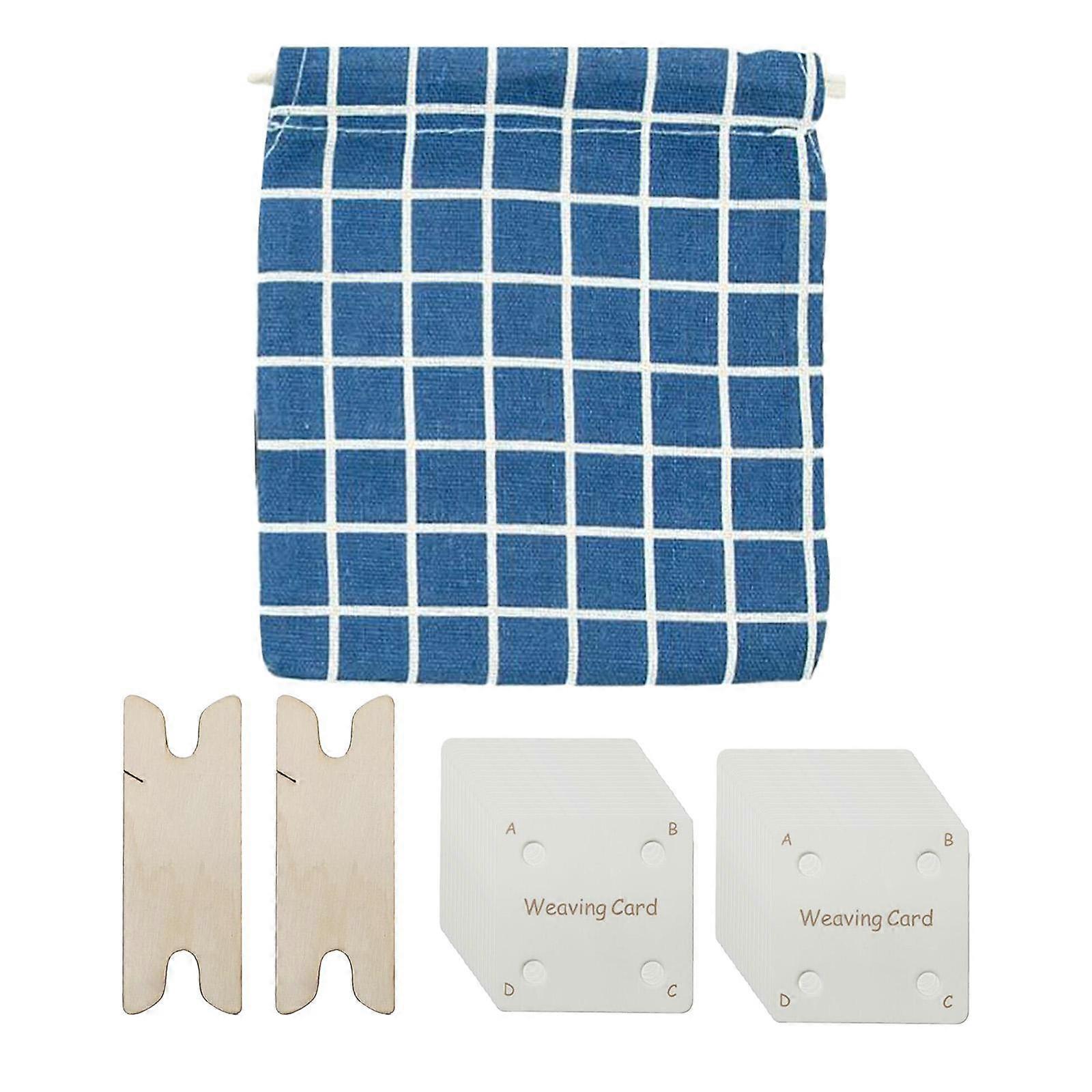 Weaving Cards Kit Tablet Weaving Card Paper Loom Cards with Unfinished Shuttles