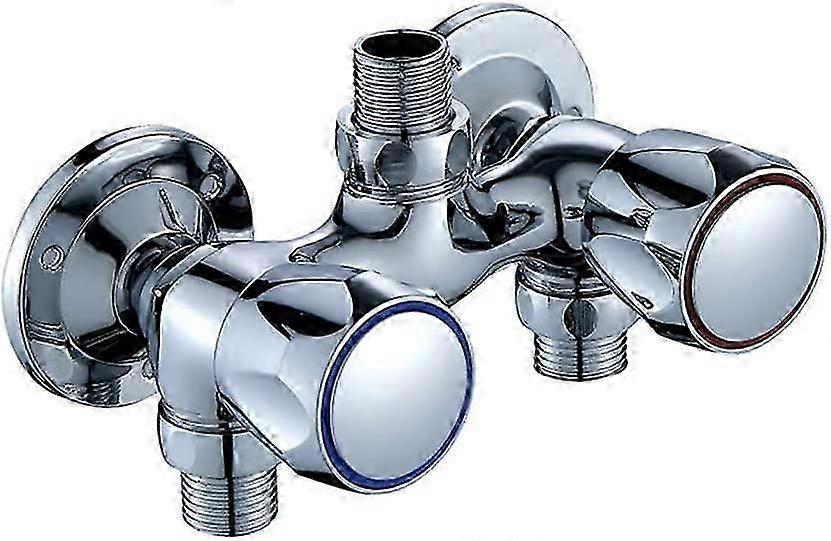 صنبور دش نحاسي حديث ، صنبور خلاط مثبت على الحائط مع مفتاح تحكم كروم