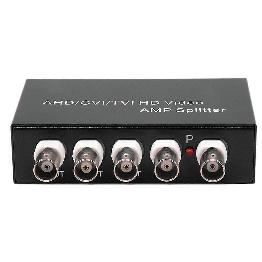 Signal 1 in 4 Out AHD/CVI/TVI Video Splitter HD Coaxial Camera, Noir