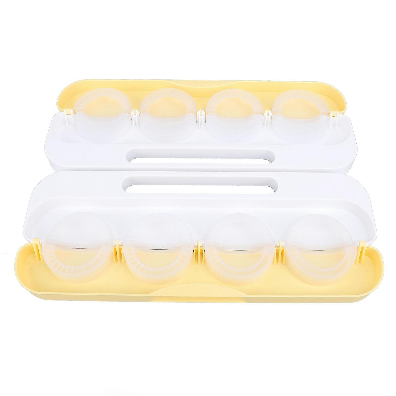 8 in 1 Dumpling Maker User Friendly Uniform Shape Dumpling Press with Spray Bottle for Home Gold 