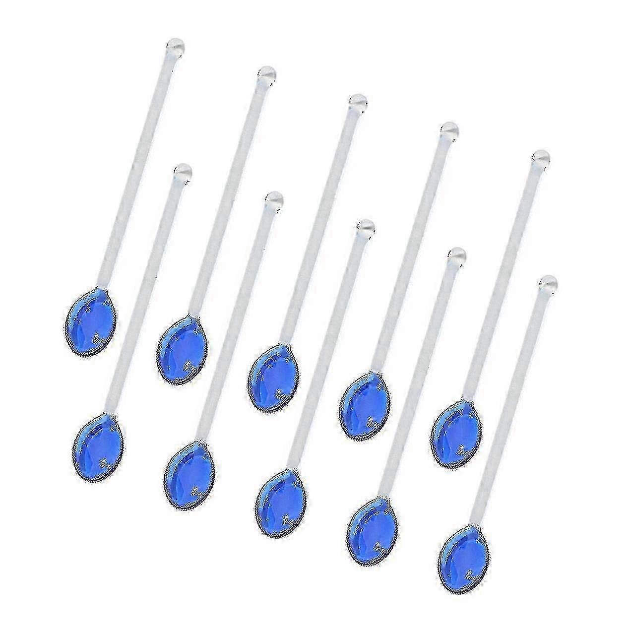 10xガラスティースプーン食器洗い機用コーヒーをかき混ぜるための安全な攪拌スプーン