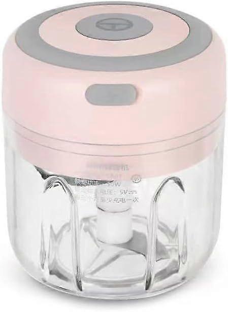 Electric Garlic Press Wireless Charging Chopper Food Processor Kitchen Vegetable Chopper (Pink)