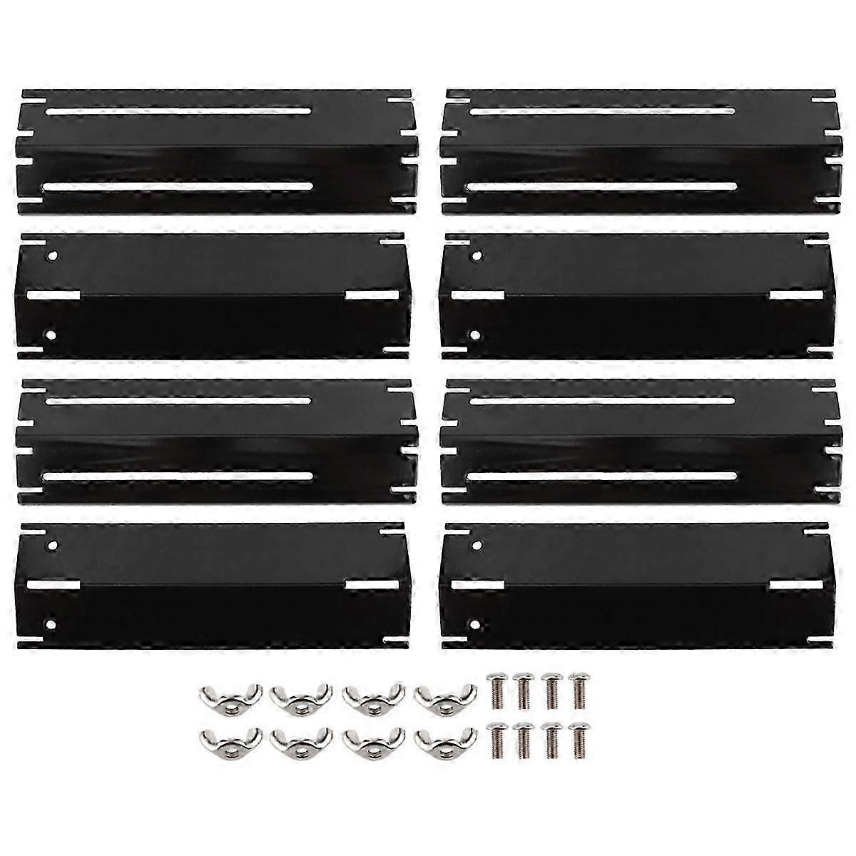 4 paia di piastre riscaldanti regolabili per griglia Shield Heat Tent Parti di ricambio per barbecue Piastra riscaldante per grill a gas Black SZRH A-R575