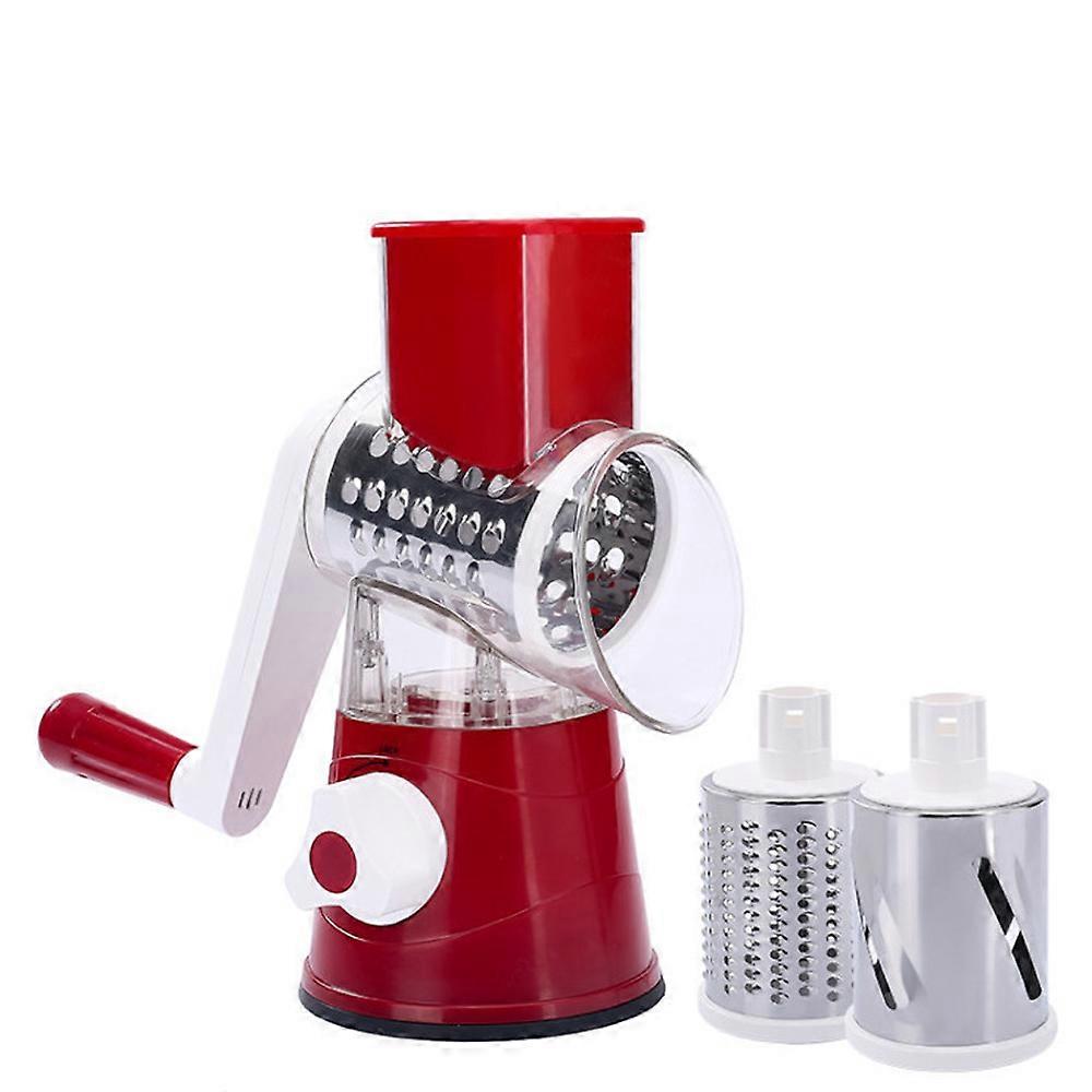 Cheese grater with crank, vegetable slicer, kitchen grater for quick cutting