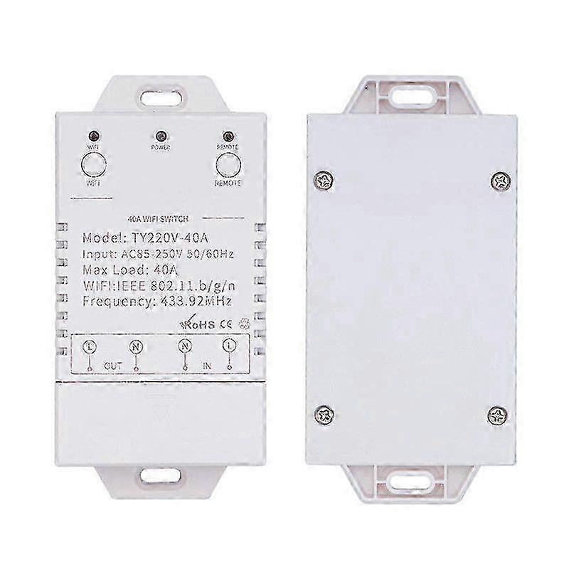 220V AC WiFi Switch 40A Smart Pump Switch Water Heater Timer Remote Control FP