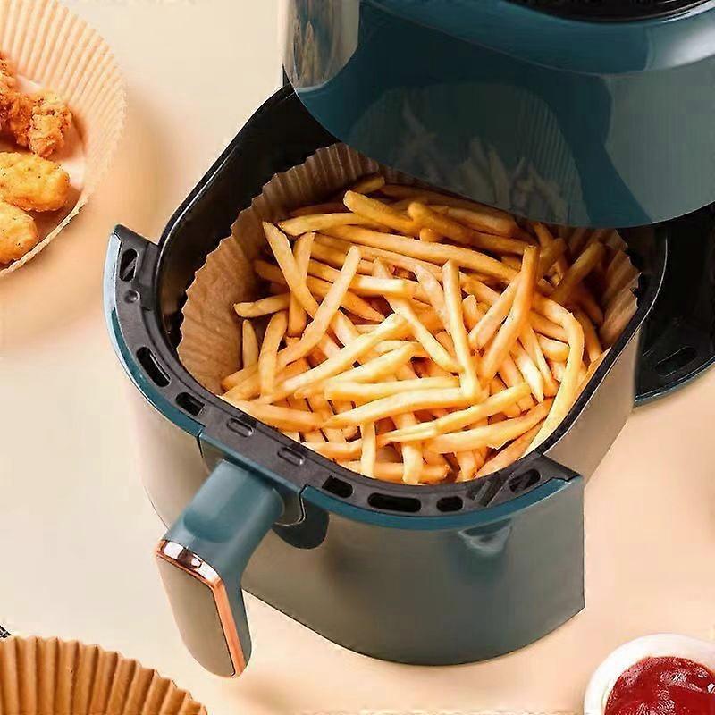 100 Air Fryer Baking Paper, 16cm Round Waterproof Non-Stick Oil-Proof Greaseproof Paper for Air Fryer, Frying Pan, Oven, Microwave