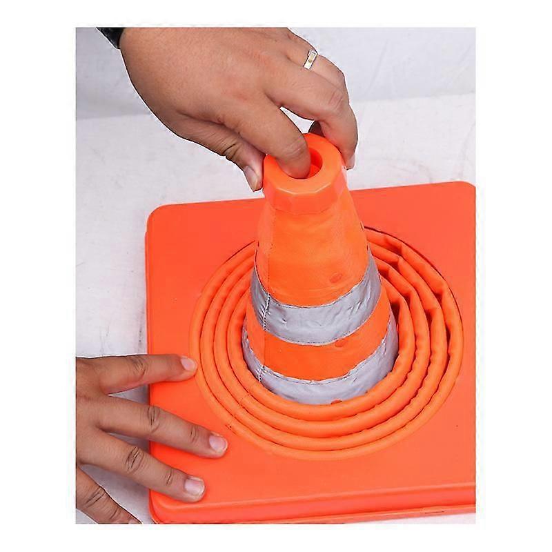 2 x Set of Collapsible Signal Cone Multi - Function Reflective Safety Cone 45cm