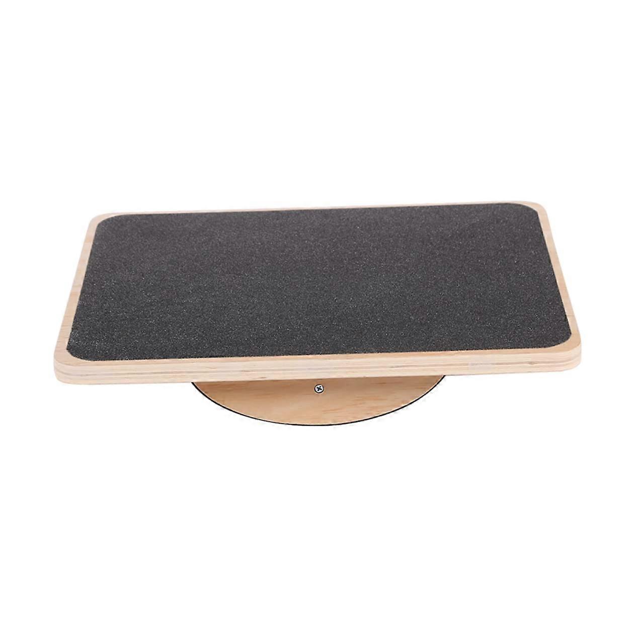 Professional Grade Wooden Balancing Board with Incline and Anti-Slip Surface for Physical Therapy and Fitness Training