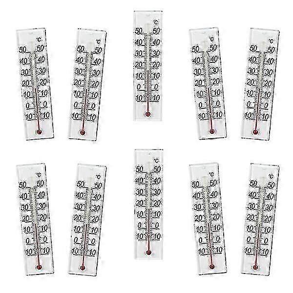 Confezione da 10 termometri per interni da 10 a 50 gradi Celsius, Column-In stock