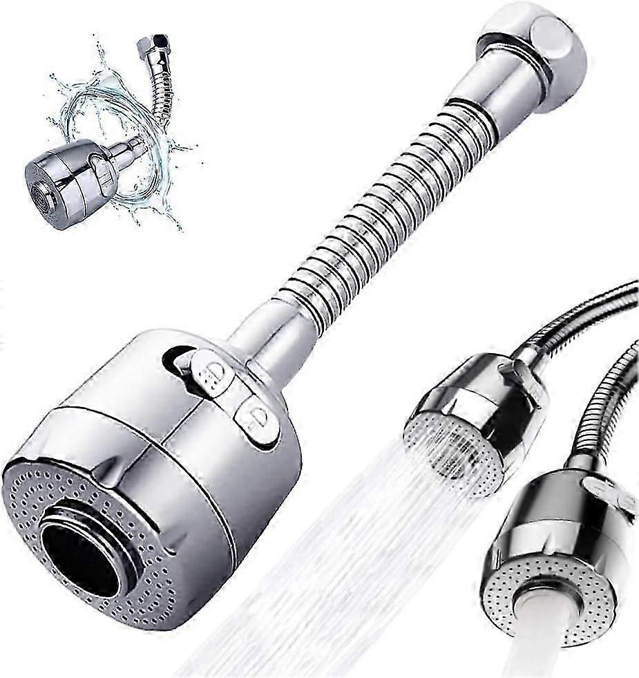 Faucet Nozzle, Kitchen Faucet Extender, Faucet Fan, Spray Faucet Extender, 360 Rotating Faucet Extender, Foam and Rain Mode, 17cm