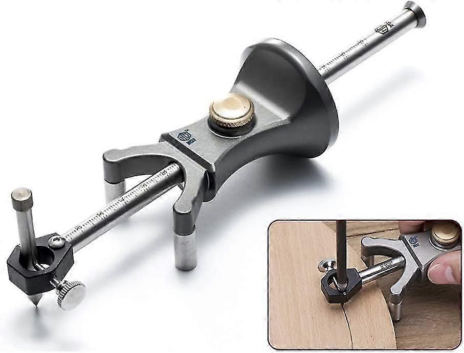 Scriber Diy Wood Dual-purpose Scriber Tools Linee di disegno multifunzionali e archi Scriber In lega di alluminio Strumenti di scrittura