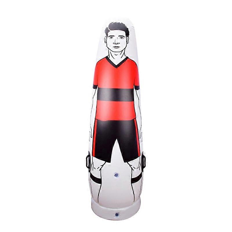 Inflatable Soccer Dummy Goalkeepr Portable Water and Sand Fillable Tumbler Practical Football Training Tool