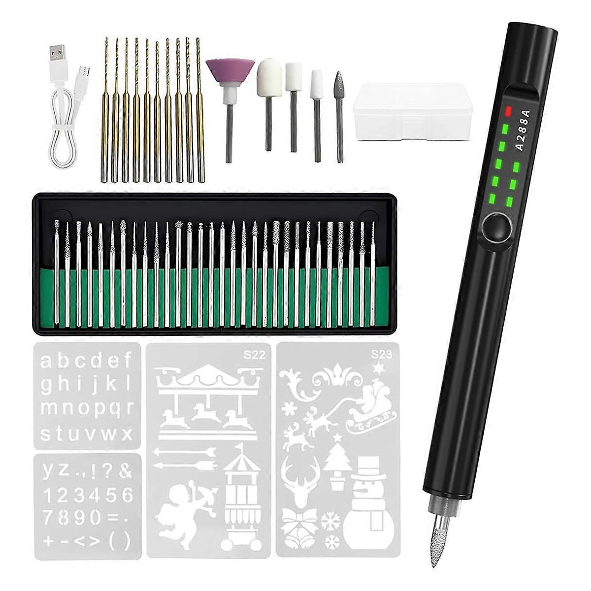 41Pcs Engraving Pen Set with LED Light,Engraving Tools