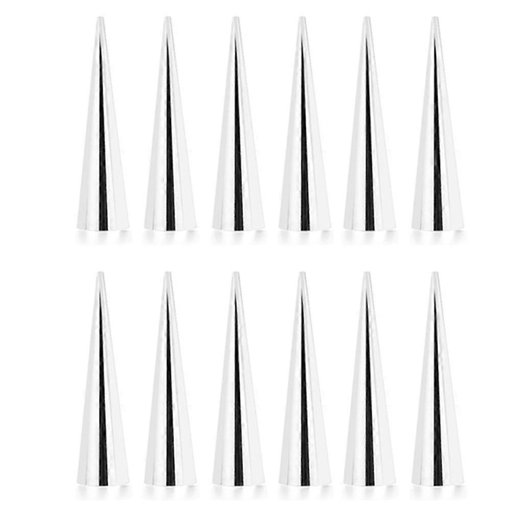 12/24pcs Conical Stainless Steel Large Screw  Tool Baking Pastry Cones Shape