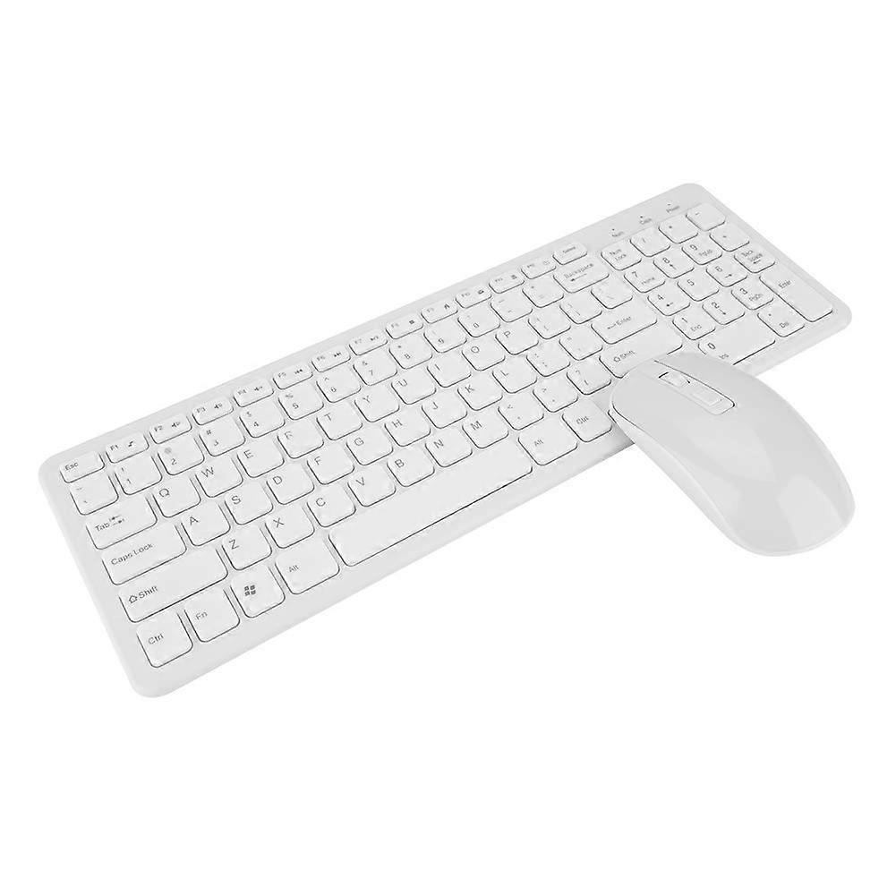 Keyboard and Mouse Sets High Sensitivity Wireless 2.4G Combo 108 Keys Multi-Functional White Gaming Keyboard and Mouse