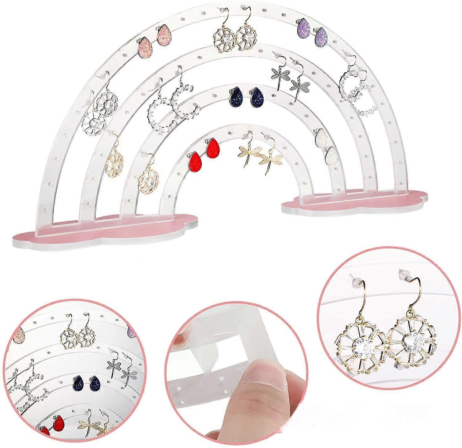 Acrylic earring jewelry stand rainbow cloud earring display stand