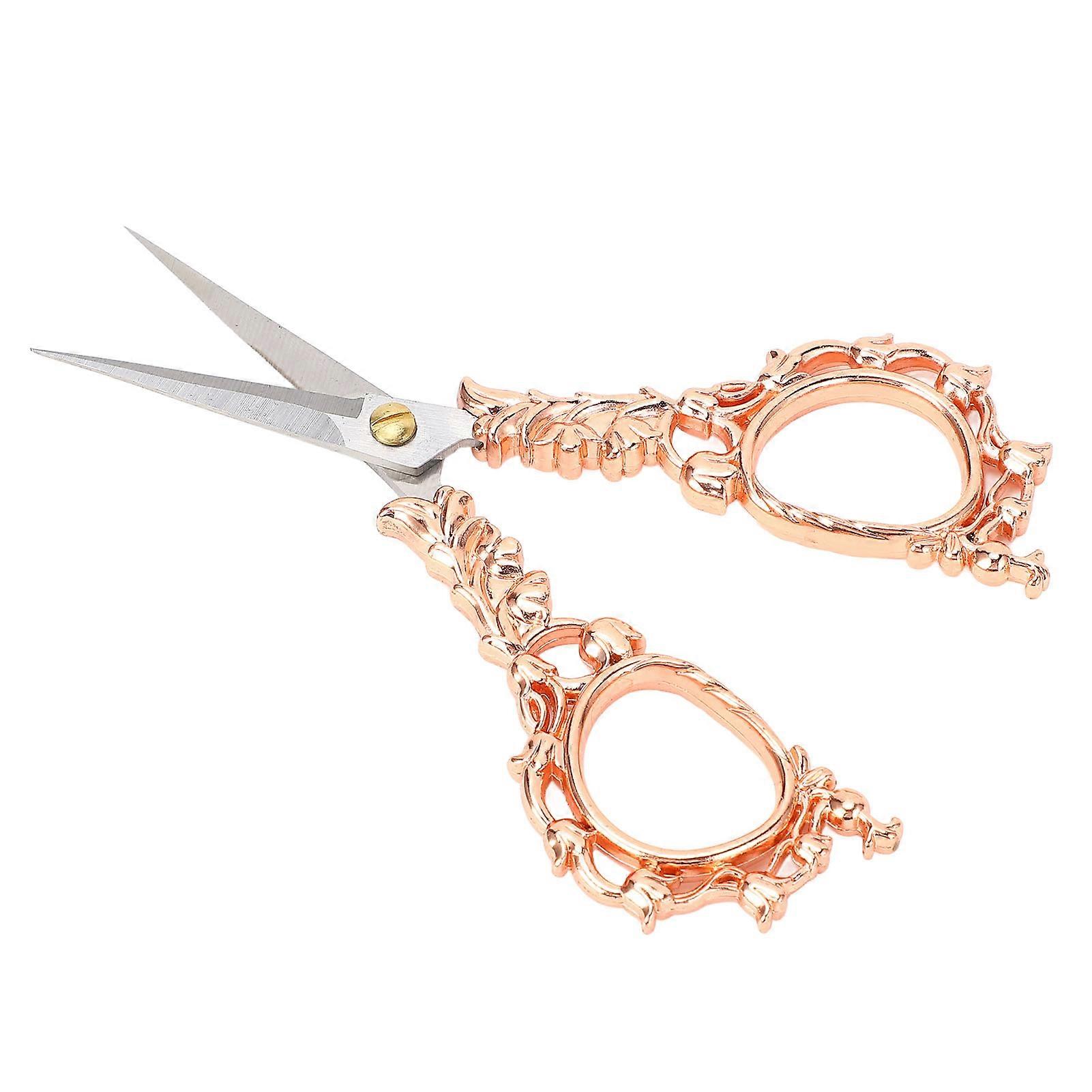 Embroidery Scissors Multifunctional Exquisite Vintage Small Crafting Threading Scissors Rose Gold 