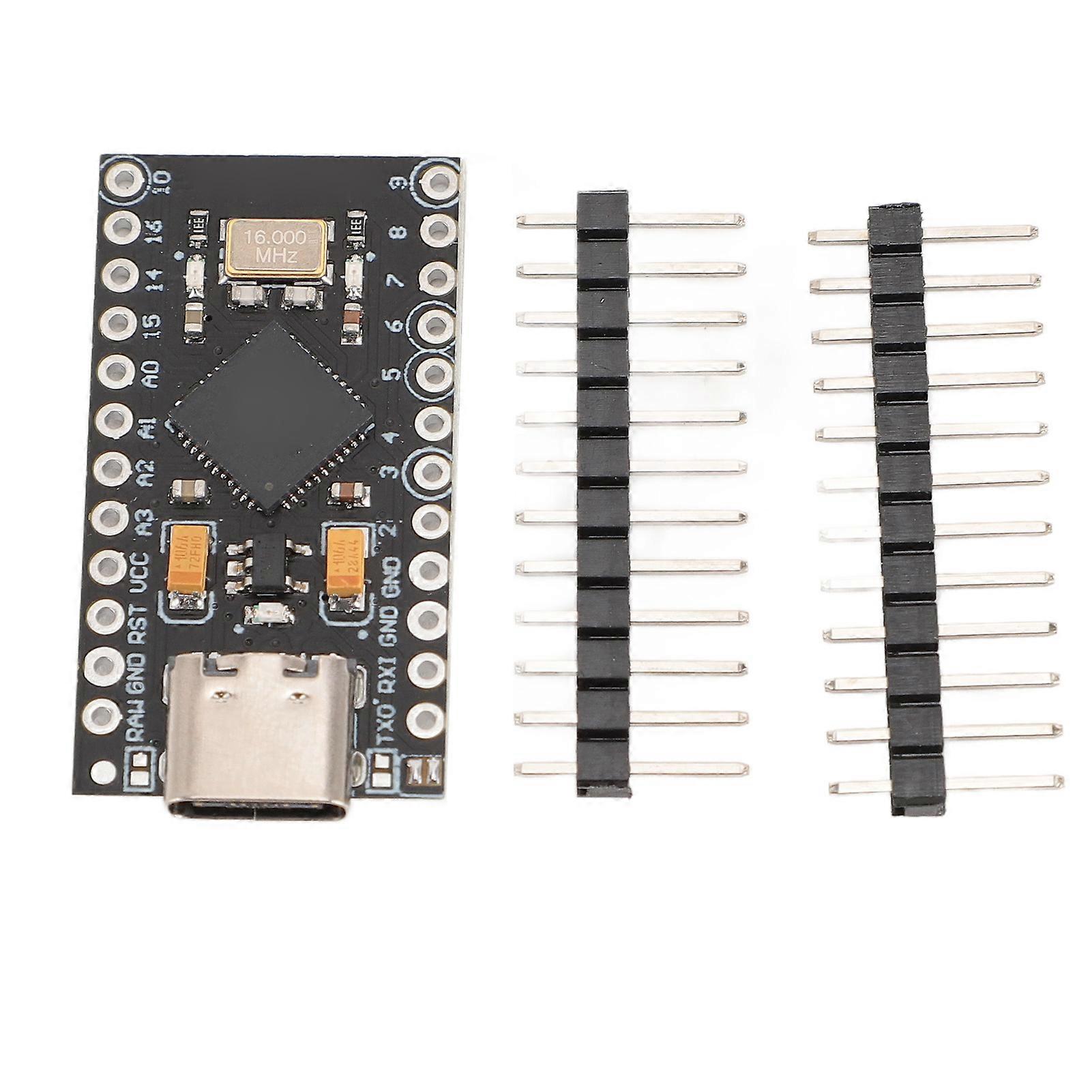 ATMEGA32U4 Pro C Development Board with 2 Row Pin Header 5V 16MHz Type C USB Interface 32KB Flash 1KB EEPROM