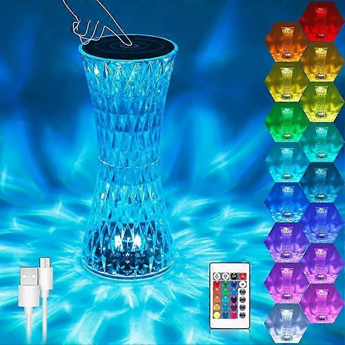 LED small waist lamp atmosphere lamp crystal acrylic desk lamp creative touch bedside night lamp