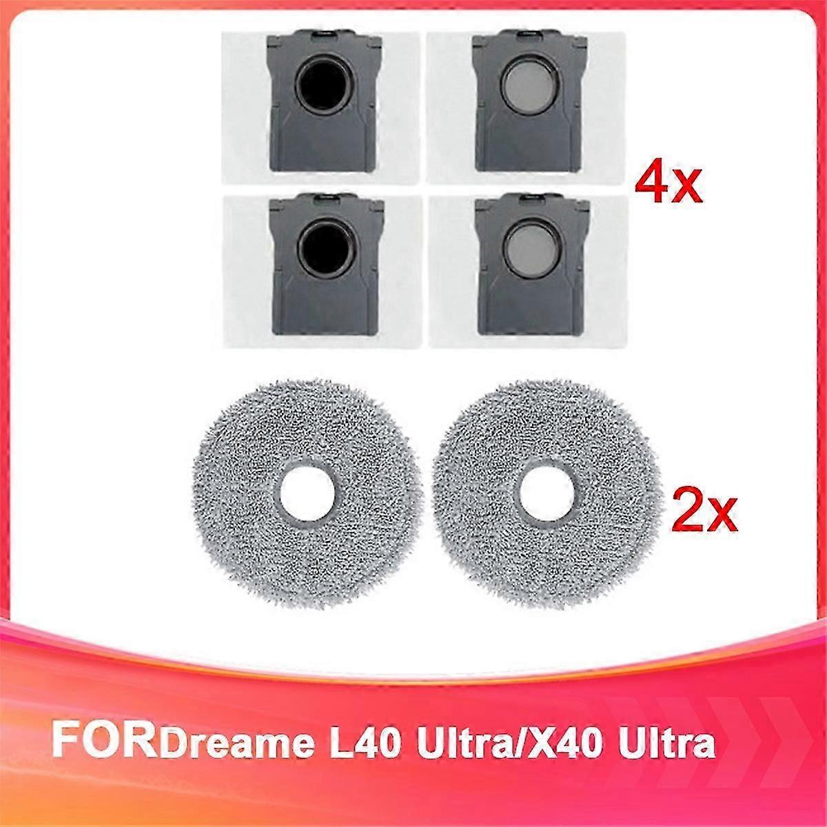 suitable for For Dreame L40 Ultra/X40 Ultra Robot Vacuum Cleaner Dust Bag and Mop Consumables Sweeping Machine Co-CHENG DU SI XI