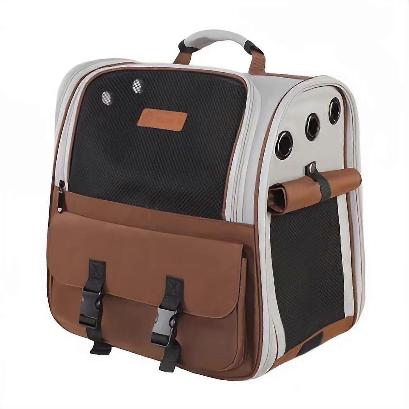 Cat Carrier Backpack Small Pet Carrying Bag with Breathable Mesh Collapsible Cat Case for Hiking Camping Travel