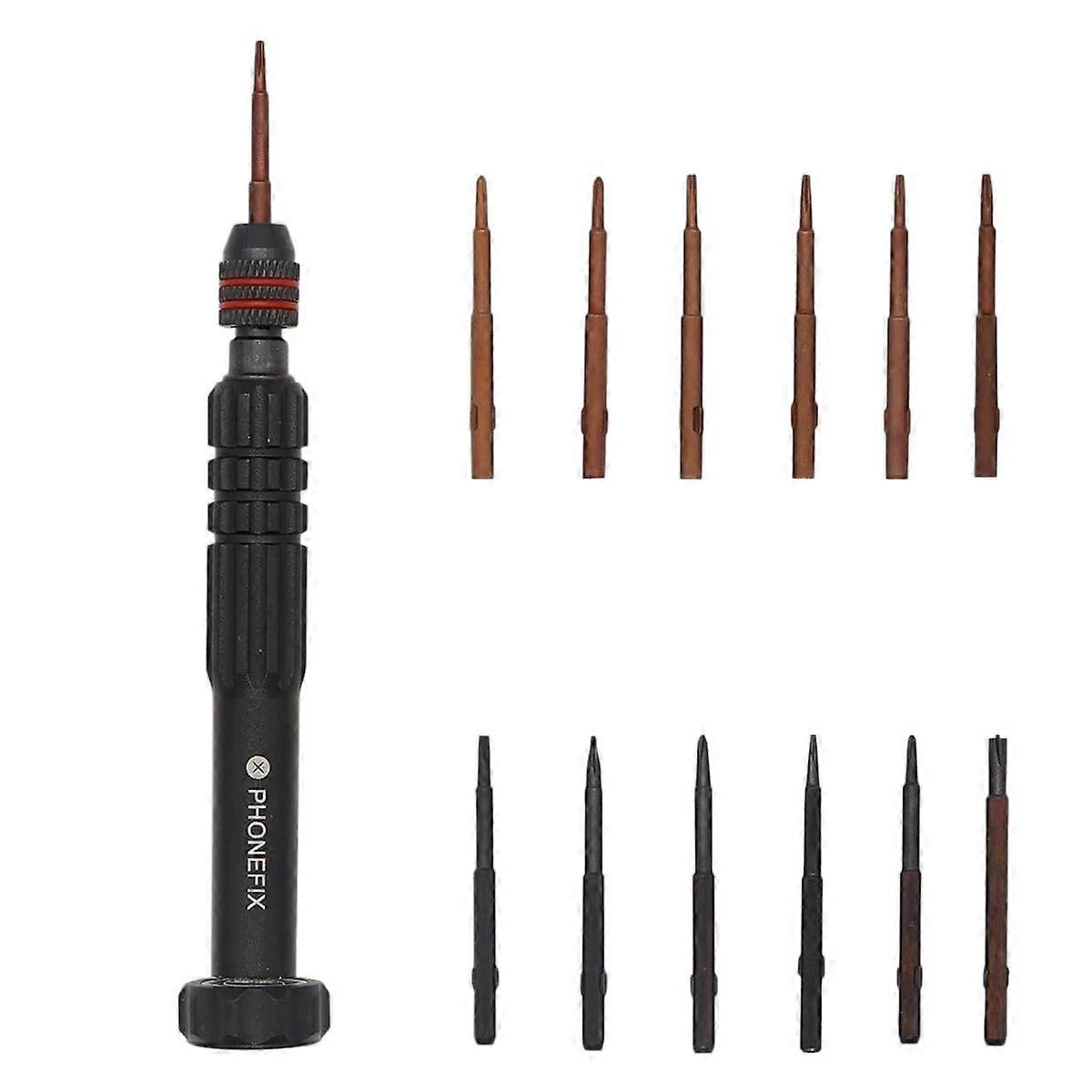Phonefix 12 In 1 Precision Screwdriver Bit Set for iPhone Repair, Phillips Pentalobe Torx Tools, 2025 High Reliability Kit