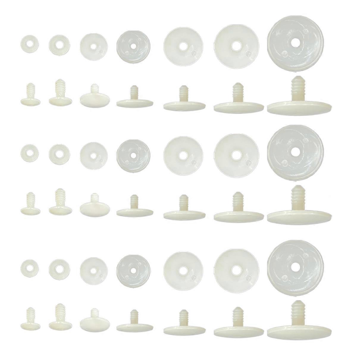 70 Set Plastic Animal Body Joints, 7 Size for DIY Crafts